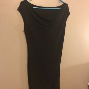 Ann Taylor drape neck black dress